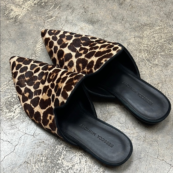 Rebecca Minkoff Brown and Black Mules with Leopard Print - Picture 7 of 8